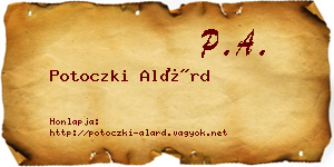 Potoczki Alárd névjegykártya